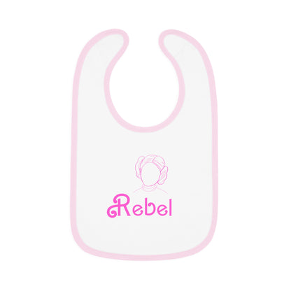 Rebel with a Cause Baby Contrast Trim Jersey Bib