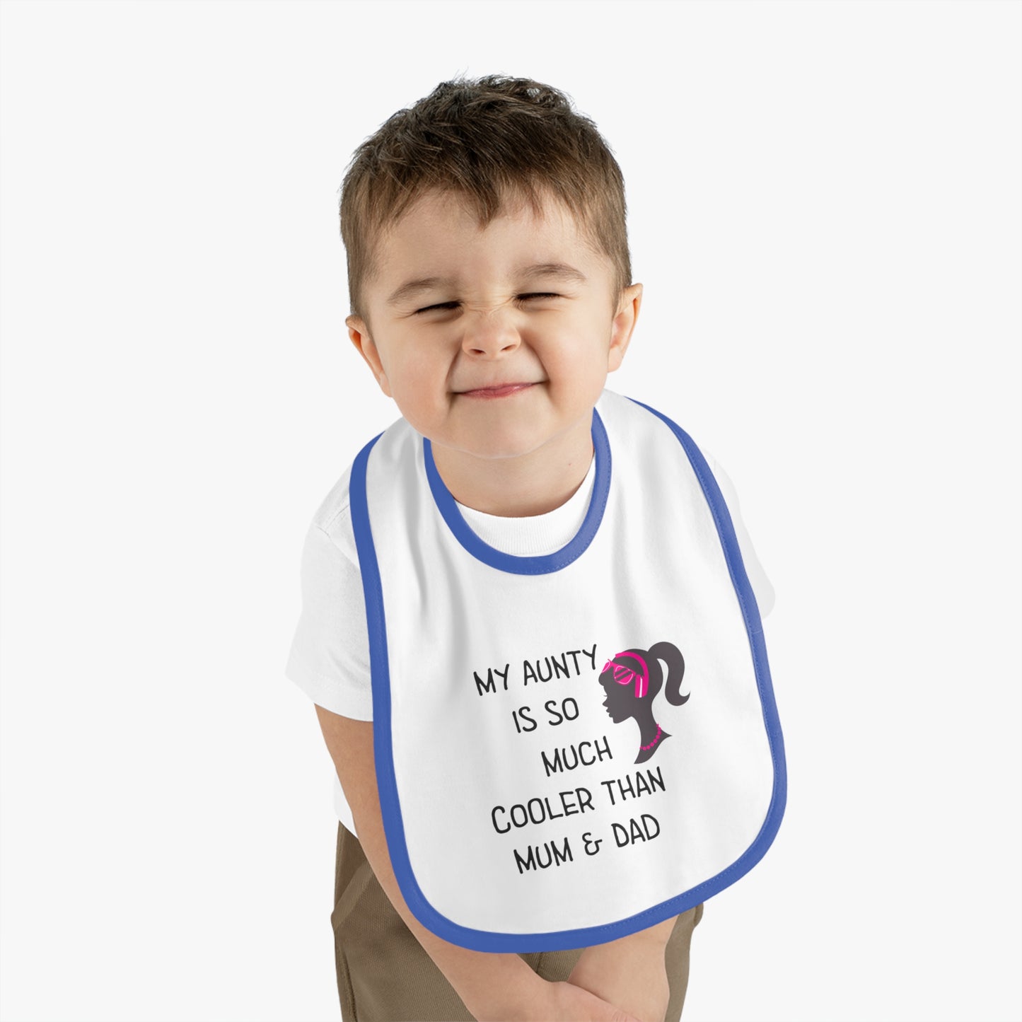 Cool Aunty Baby Contrast Trim Jersey Bib