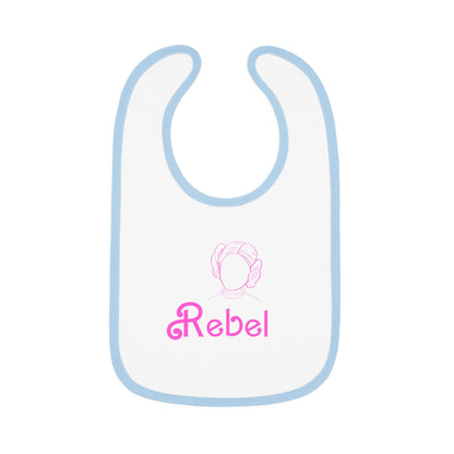 Rebel with a Cause Baby Contrast Trim Jersey Bib