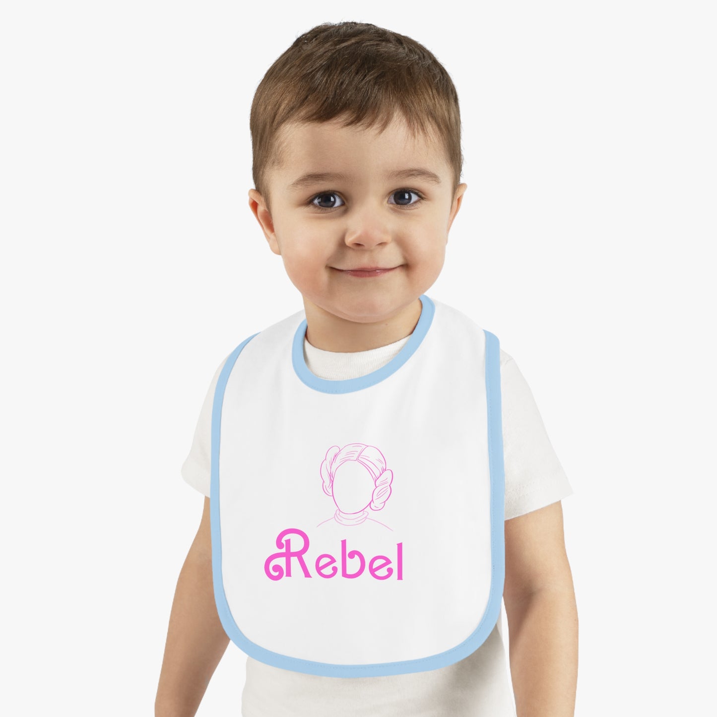 Rebel with a Cause Baby Contrast Trim Jersey Bib