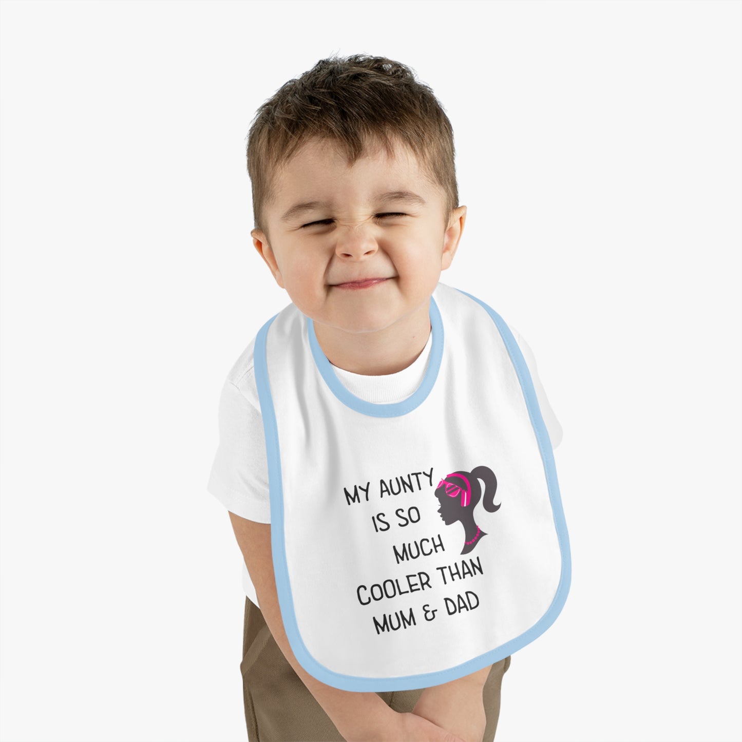 Cool Aunty Baby Contrast Trim Jersey Bib