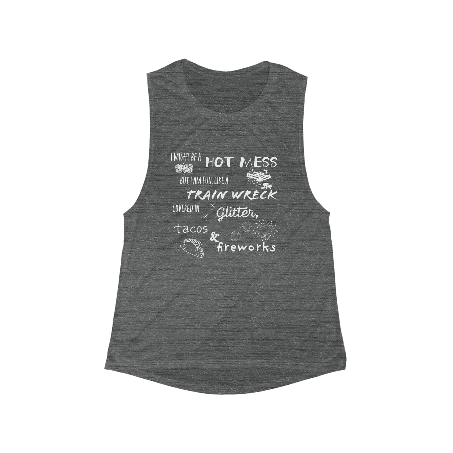 Hot Mess Women's Flowy Scoop Tank