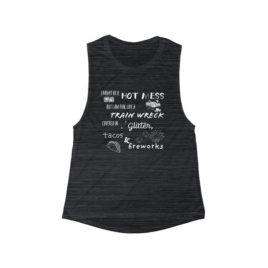 Hot Mess Women's Flowy Scoop Tank