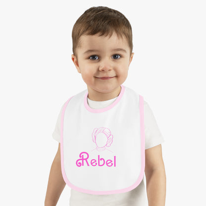 Rebel with a Cause Baby Contrast Trim Jersey Bib