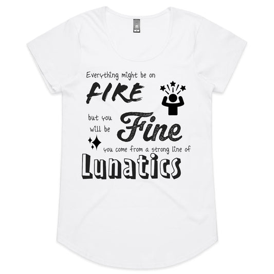 Line of Lunatics Womens Scoop Neck T-Shirt