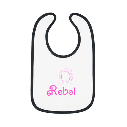 Rebel with a Cause Baby Contrast Trim Jersey Bib