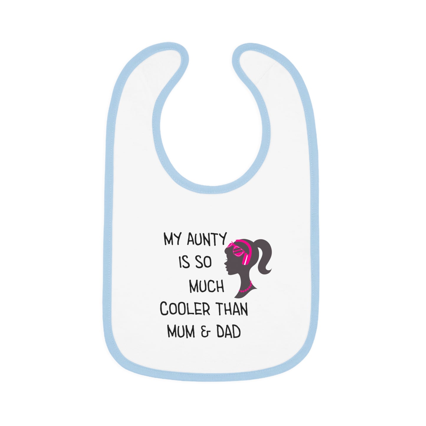 Cool Aunty Baby Contrast Trim Jersey Bib