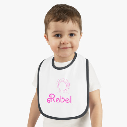 Rebel with a Cause Baby Contrast Trim Jersey Bib