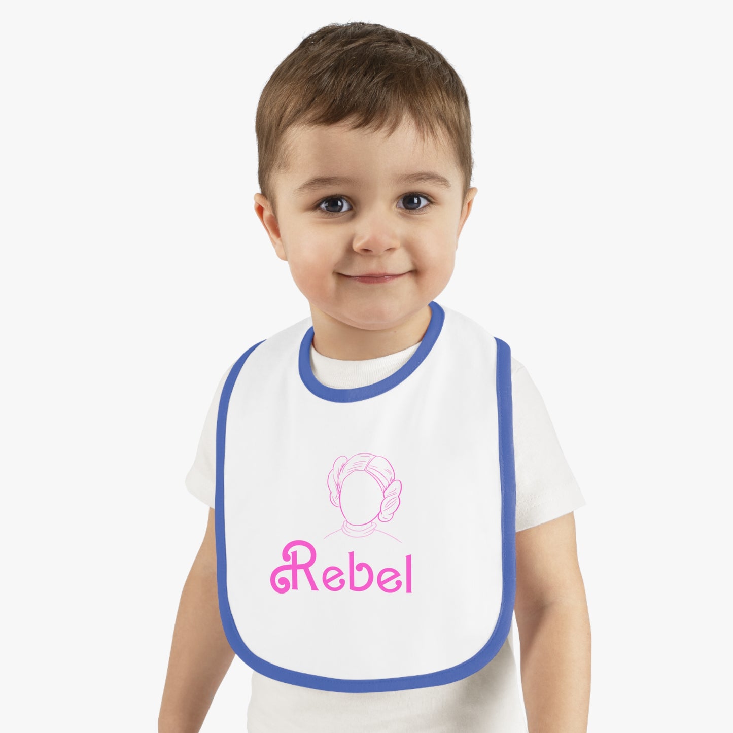 Rebel with a Cause Baby Contrast Trim Jersey Bib