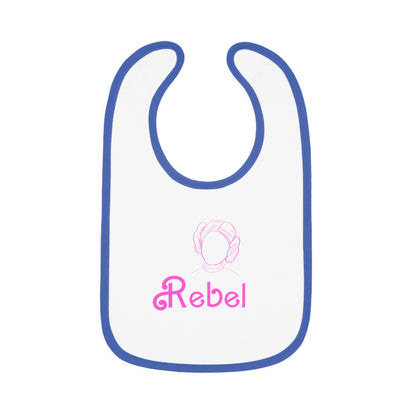 Rebel with a Cause Baby Contrast Trim Jersey Bib